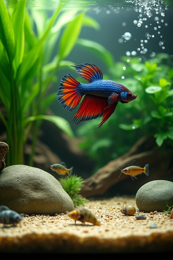 balanced community tank setup