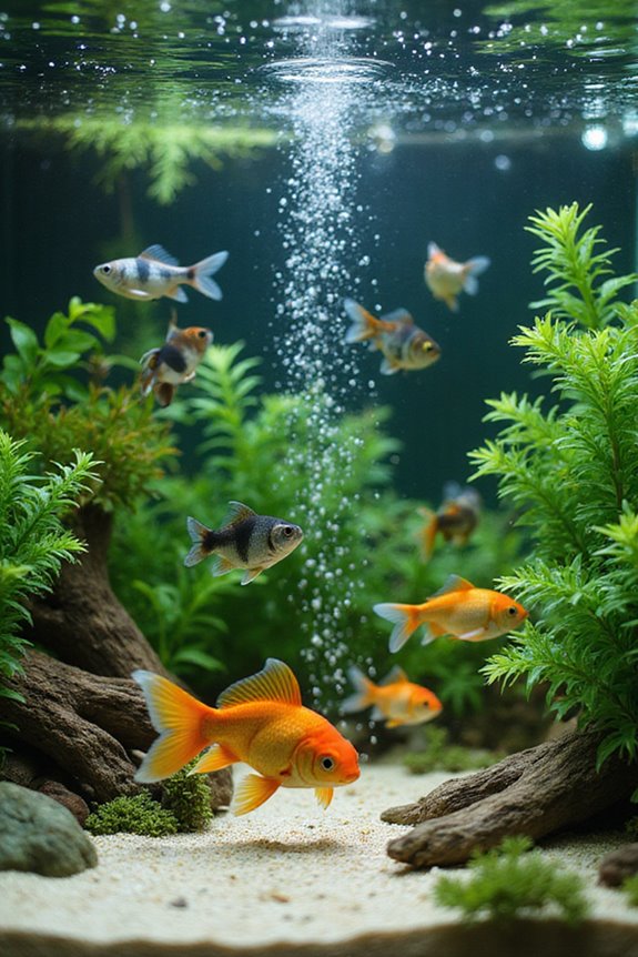 cooler goldfish tank companions