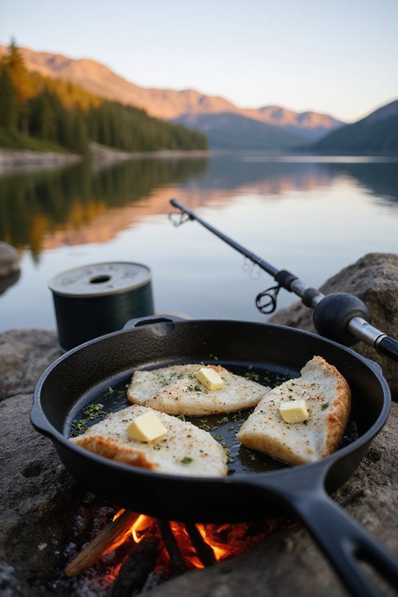 crispy flaky pan seared pollock