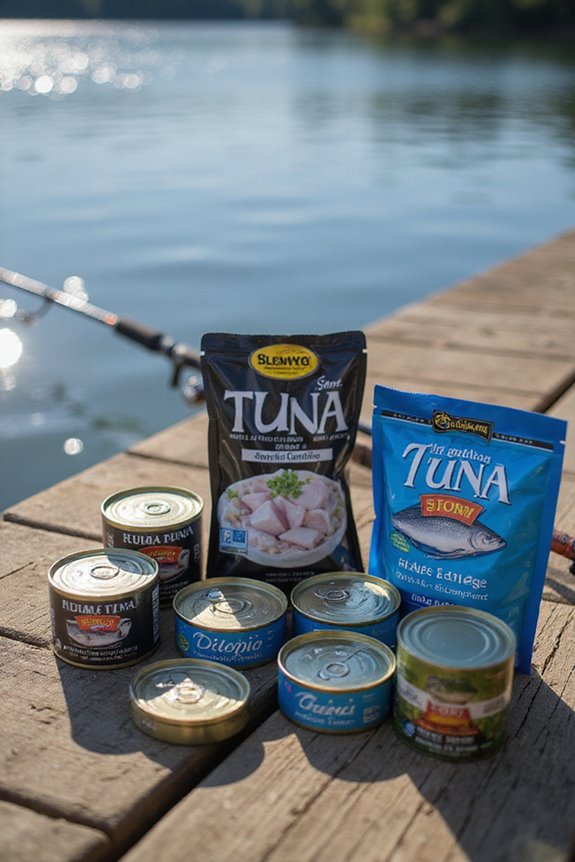diverse canned tuna options