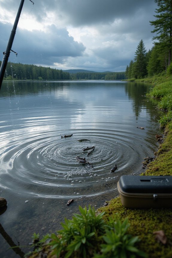 rain influences fish feeding