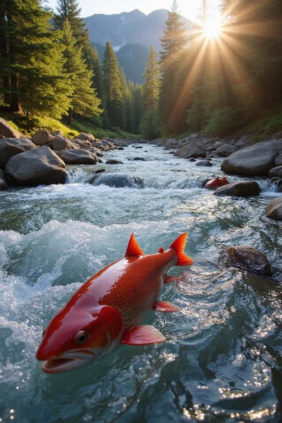 salmon spawning behavior tips