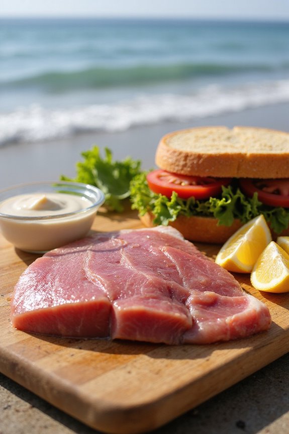 tuna sandwich calorie information