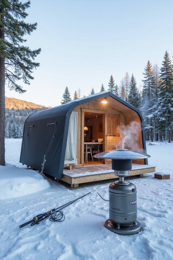 winter ice fishing warmth